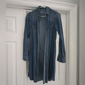GAP 1969 Blue Denim Shirt Dress